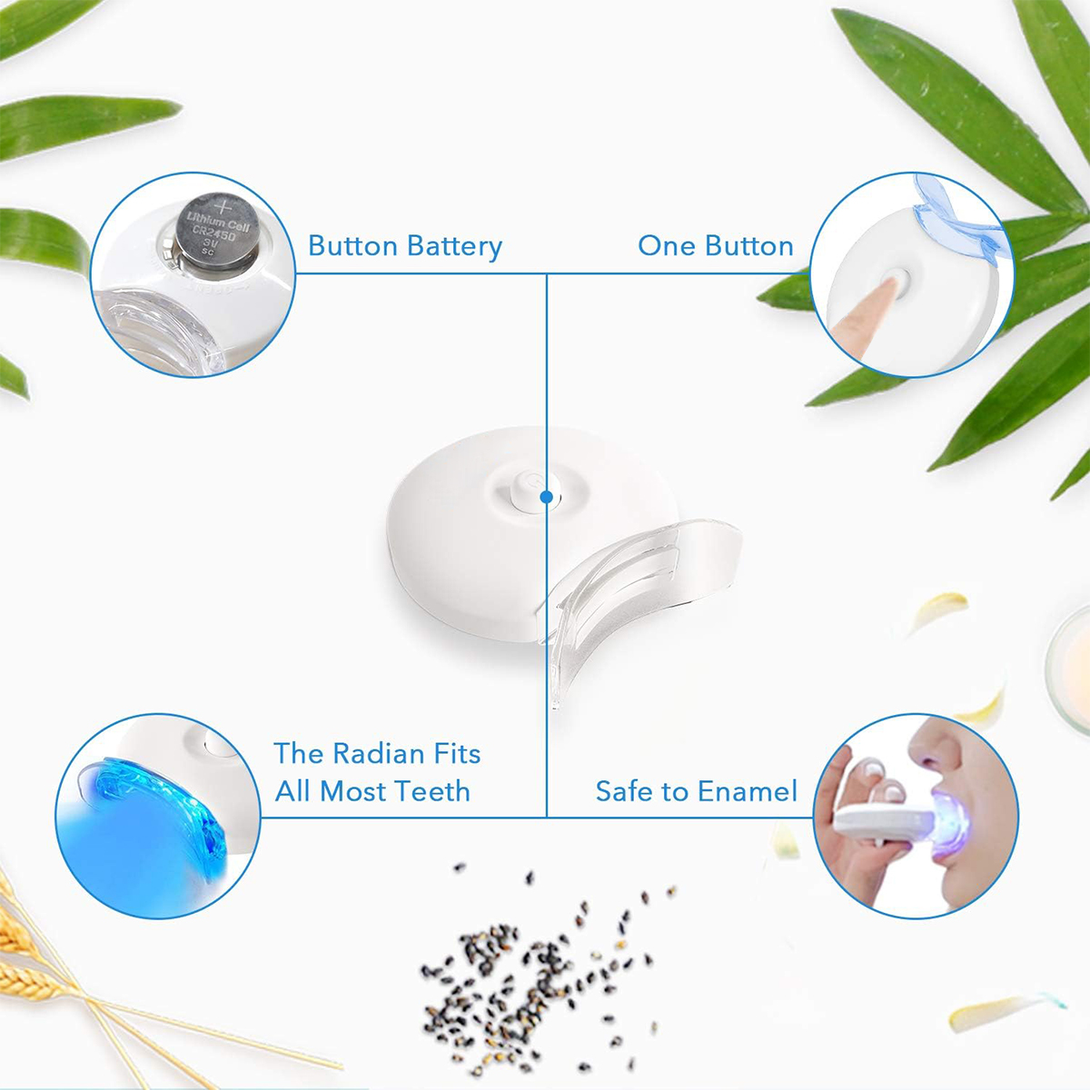 Teeth Whitening Kit - 5X LED L - Teeth Whitening Gum recension och pris