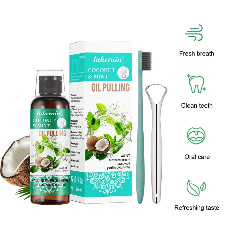 60/100/200/250ml Coconut Mint  - Teeth Whitening With Coconut Oil recension och pris