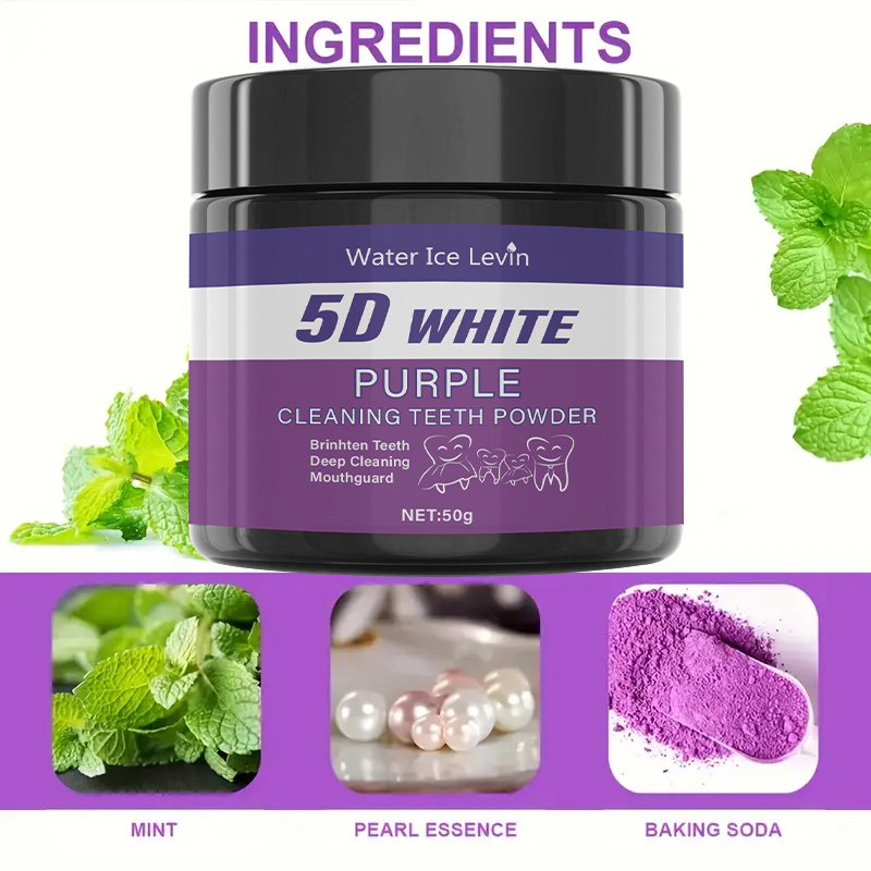5D White Purple Cleaning Tooth - Teeth Whitening With Baking Soda recension och pris