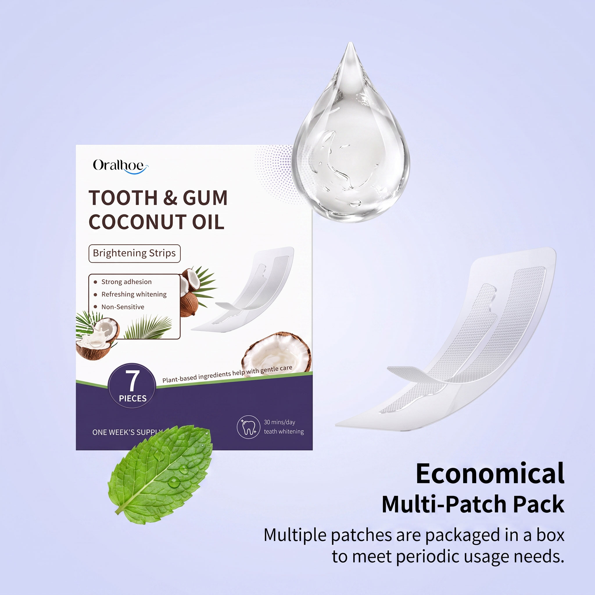 Coconut Oil Teeth Strips Fresh - Teeth Whitening With Coconut Oil recension och pris