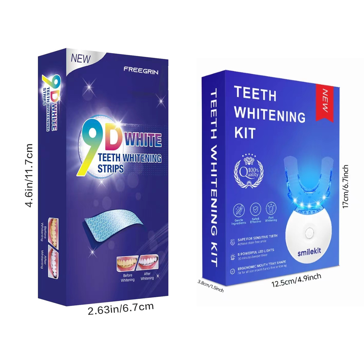 Teeth Whitening Kit - 5X LED L - Teeth Whitening Gum recension och pris