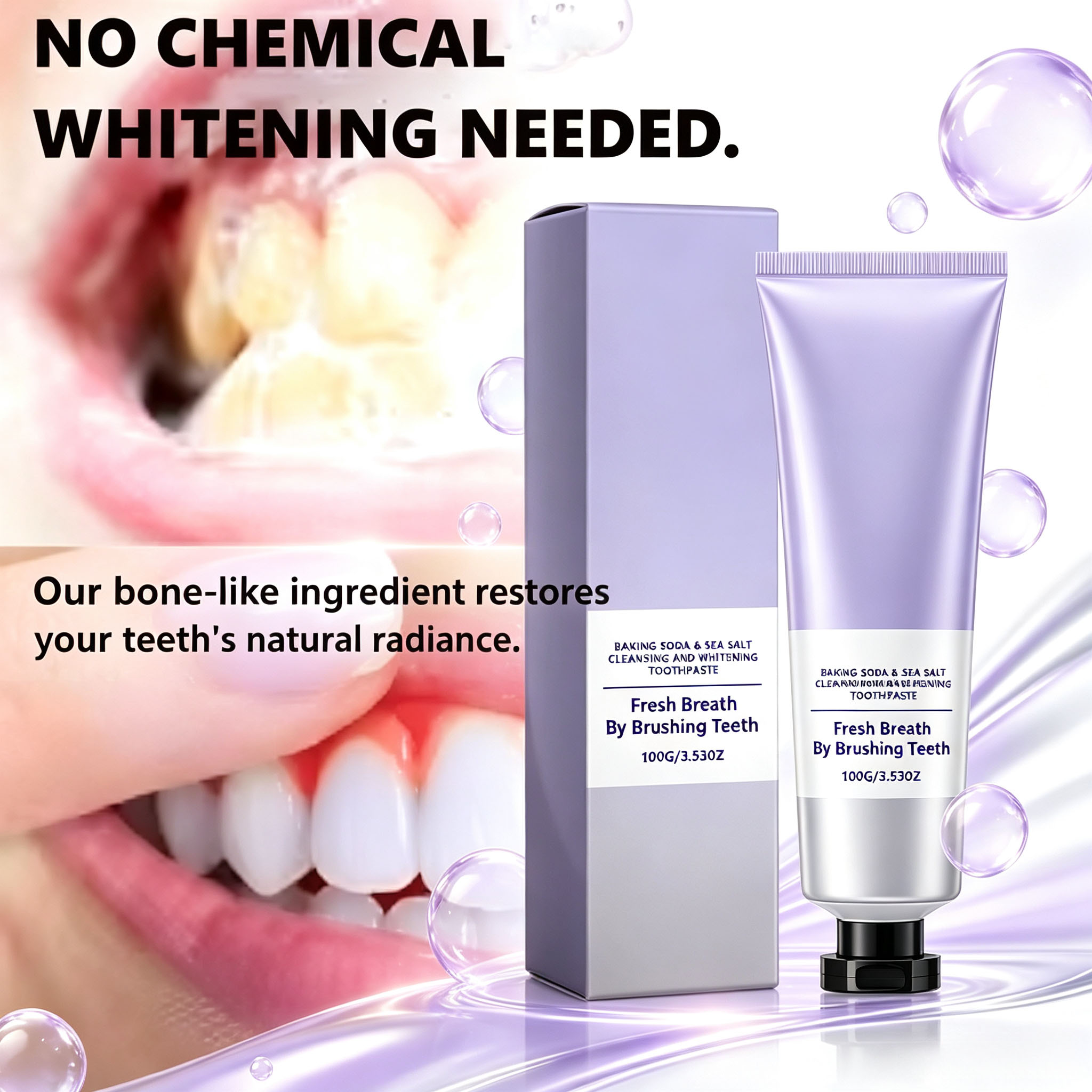 Baking Soda & Sea Salt Toothpa - Teeth Whitening With Baking Soda recension och pris
