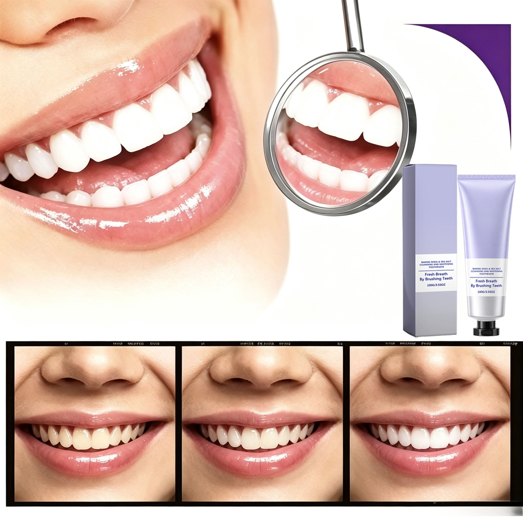 Baking Soda & Sea Salt Toothpa - Teeth Whitening With Baking Soda recension och pris