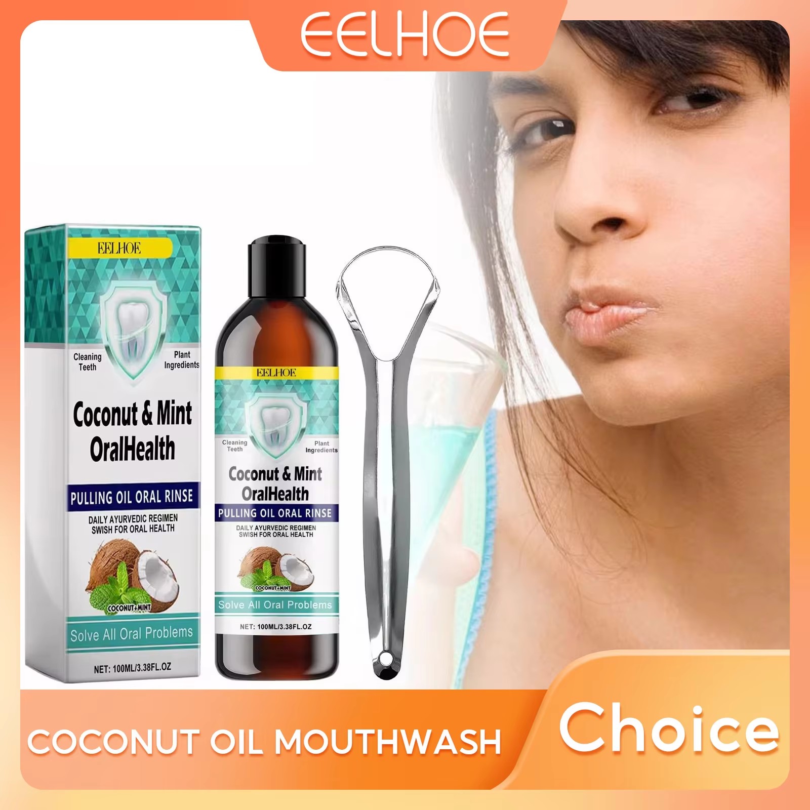 EELHOE Mint Coconut Oil Pullin - Teeth Whitening With Coconut Oil recension och pris