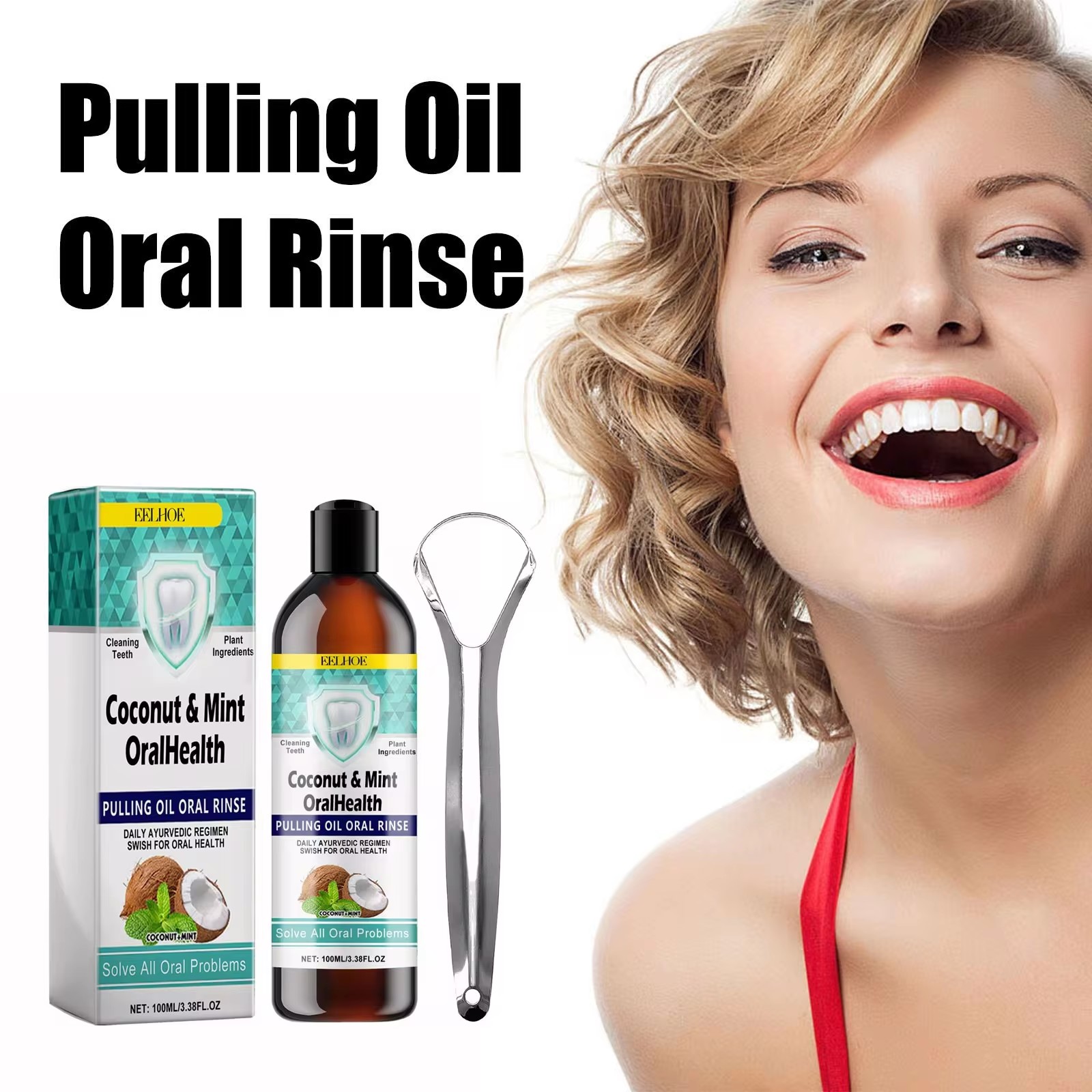 EELHOE Mint Coconut Oil Pullin - Teeth Whitening With Coconut Oil recension och pris