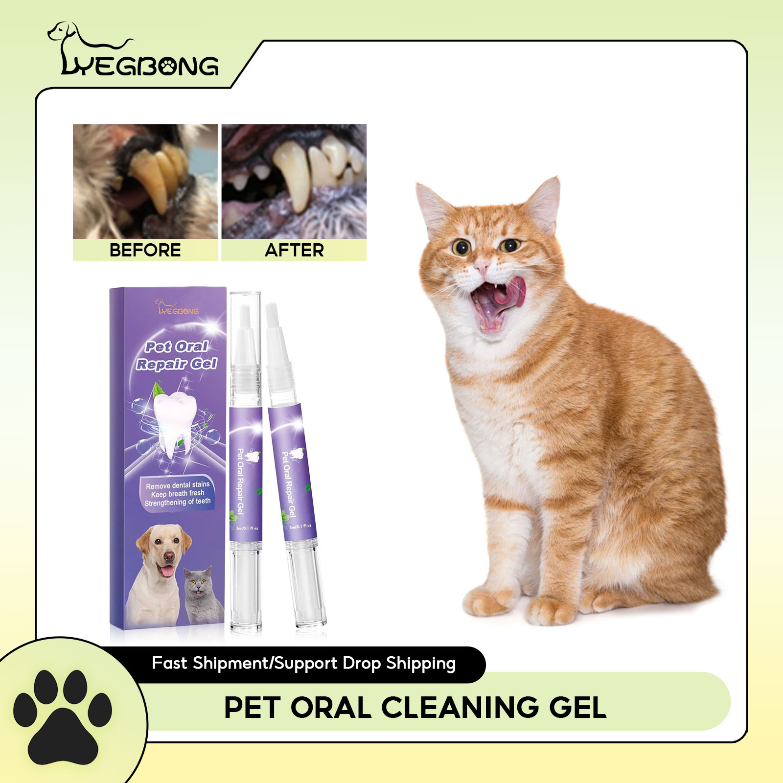 Pet Oral Repair Gel Puppy Tart - Teeth Whitening Gum recension och pris