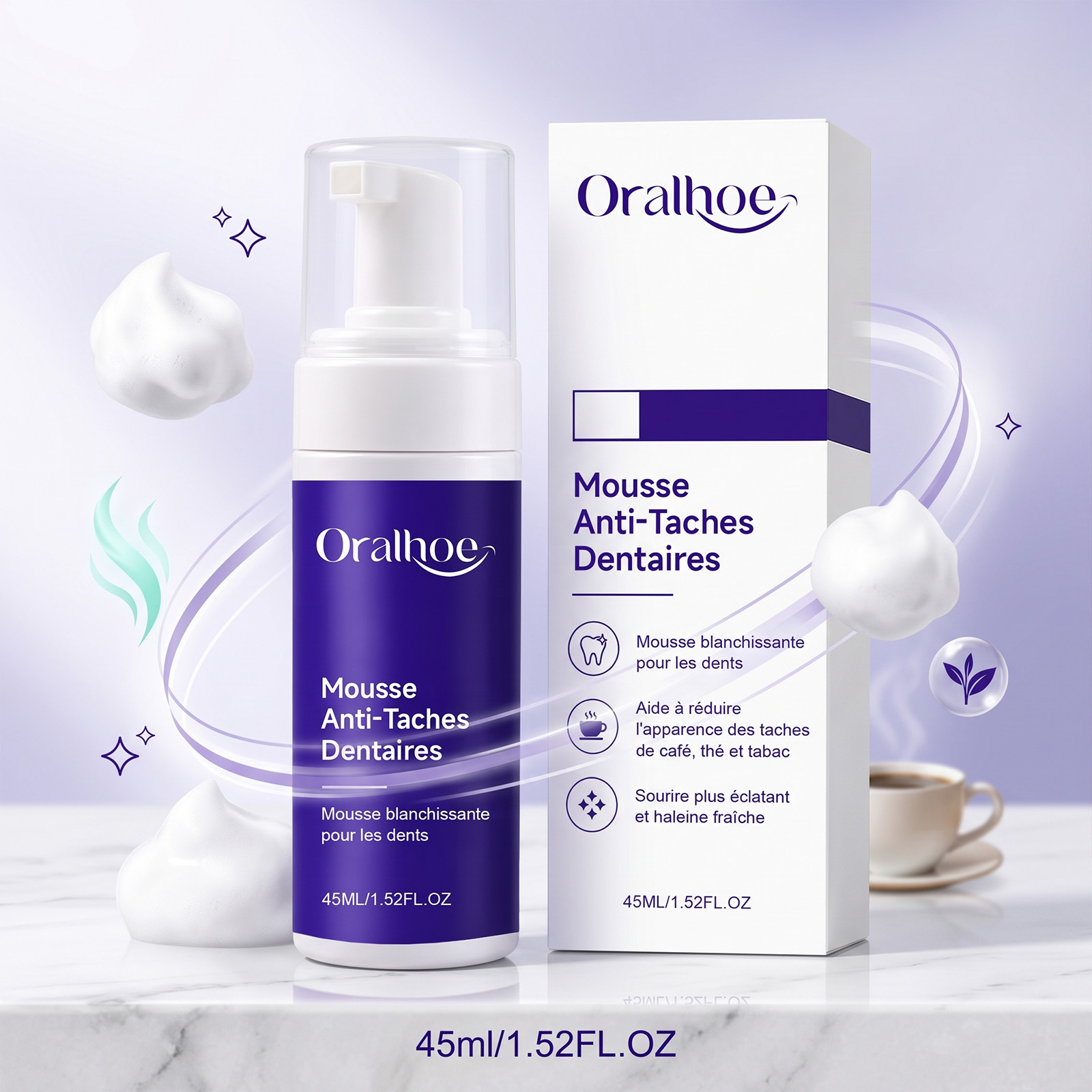 Purple Toothpaste Mousse Foam  - Teeth Whitening Mousse recension och pris